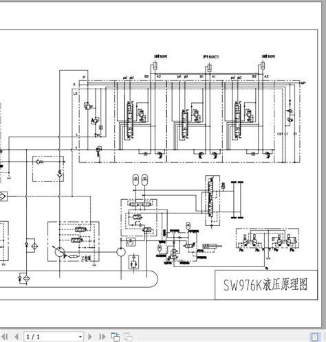 Sany Wheel Loader SW976K Hydraulic Schematic ZH Auto Repair Manual