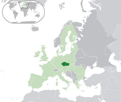 Location of the Czech Republic in the World Map