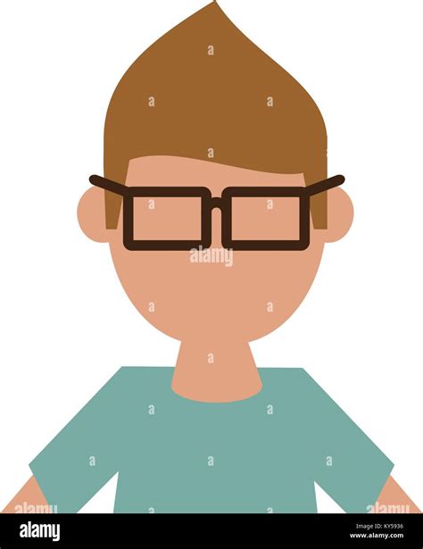 Geek Man Cartoon Stock Vector Image Art Alamy