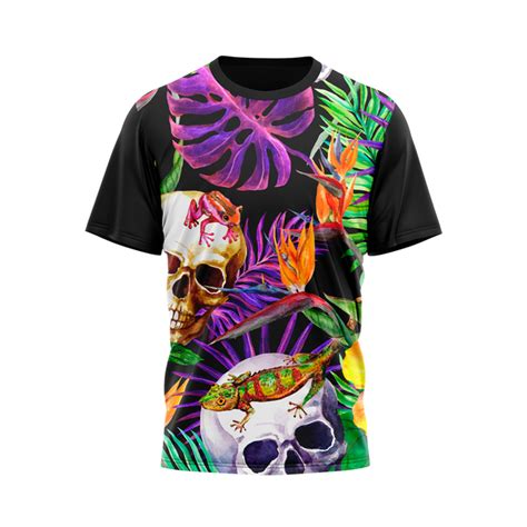 Camiseta Caveira Tropical Raveup