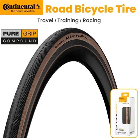 Continental 700c Road Bike Foldable Tire Ultra Sport Iii 700x28c Brown