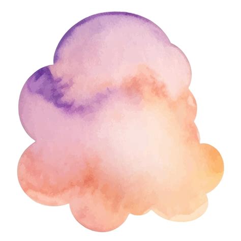 Premium Vector | Vector watercolor painted cloud hand drawn design elements isolated on white ...