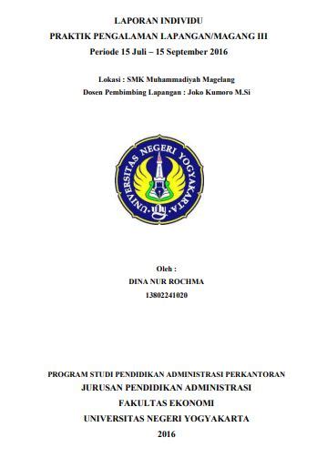 Contoh Laporan Magang Mahasiswa Koleksi Gambar