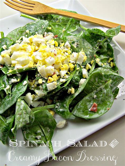 Olla Podrida Spinach Salad With Creamy Bacon Dressing