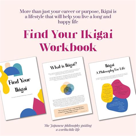 Ikigai Workbook To Help You Find Your Purpose And Flow In A Meaningful Life Digital Workbook Etsy