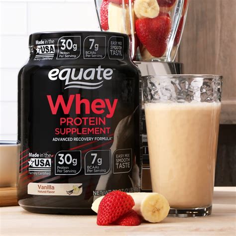 Equate Whey Protein Supplement Smooth Vanilla 32oz Kayden Outlet