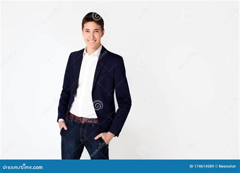 Handsome Teenage Boy In Elegant Clothes Stock Image Image Of Male