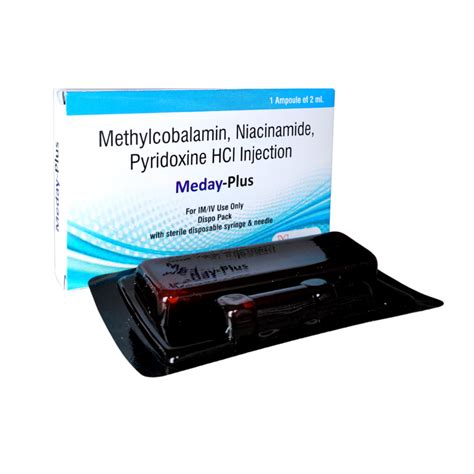 Meday Plus Injectable Methylcobalamin Nicotinamide Pyridoxine Hcl