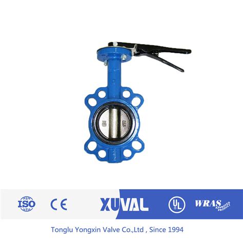 Cast Iron Wafer Butterfly Valvedin Pn16 Jis 10k Ansi 125150lb Butterfly Valve And Fluorine