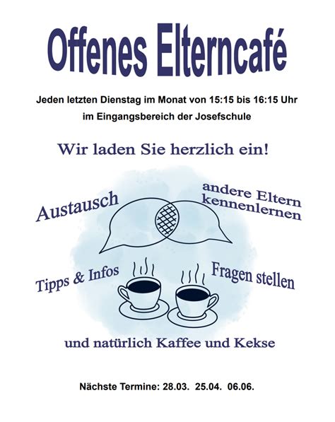 Offenes Elterncafe Josefschule