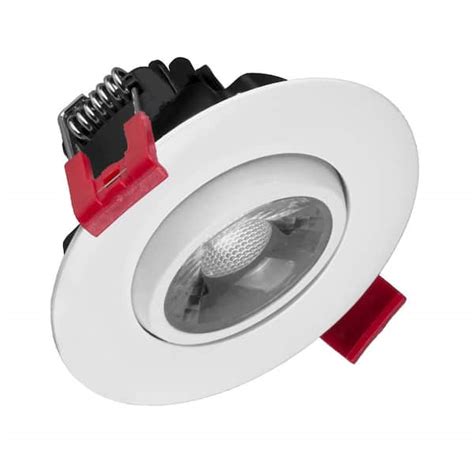 Nicor 3 In White 4000k Remodel Ic Rated Recessed Integrated Led Gimbal