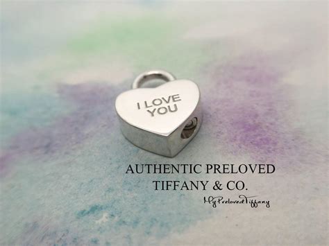 Authentic Excellent Tiffany And Co I Love You Heart Lock Padlock Openable