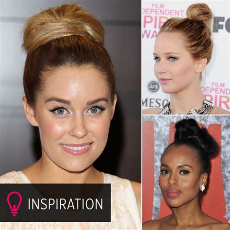 Top Knot Hairstyle | Celebrity Pictures | POPSUGAR Beauty