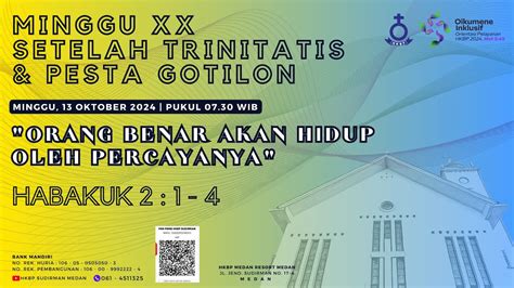 Ibadah Minggu Xx Setelah Trinitatis And Pesta Gotilon Minggu 13