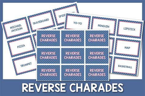 The Best Reverse Charades Ideas + Printable Cards