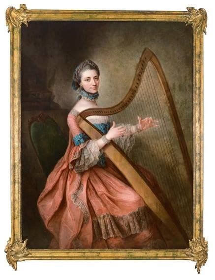 Pin By Allyson Chong On Painting Harp Th Century Paintings Musical