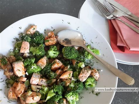 Zalm Met Broccoli En Champignons