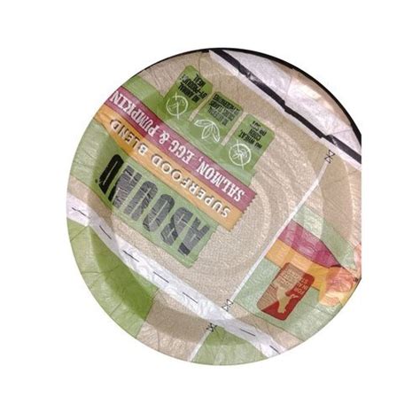 Multicolour 6 Inches Round Printed Disposable Paper Plate For Event And