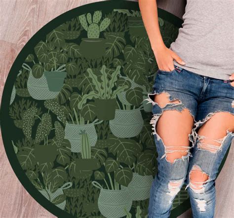 Tapis Vinyle Plantes Illustration Botanique