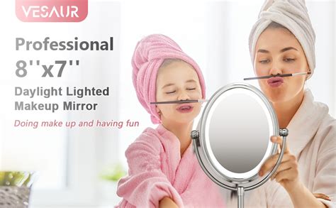 Amazon Vesaur Professional Lighted Makeup Mirror Oval X