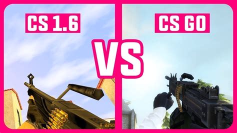 CS 1 6 Vs CS GO Gun Sounds Graphics Comparison YouTube