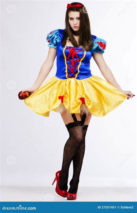 Snow White Stock Image Image Of Girl Brunette Stockings 27557451