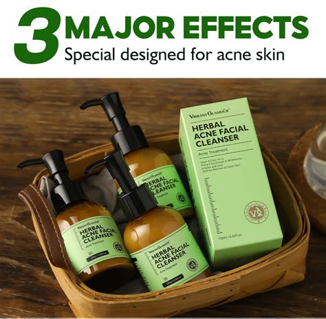 Vibrant Glamour Herbal Acne Treatment Set Tea Tree Oil Acne Pimples Re