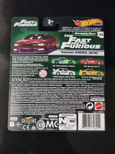 Hot Wheels Fast And Furious Nissan 240SX Original Fast FnF Hobbies