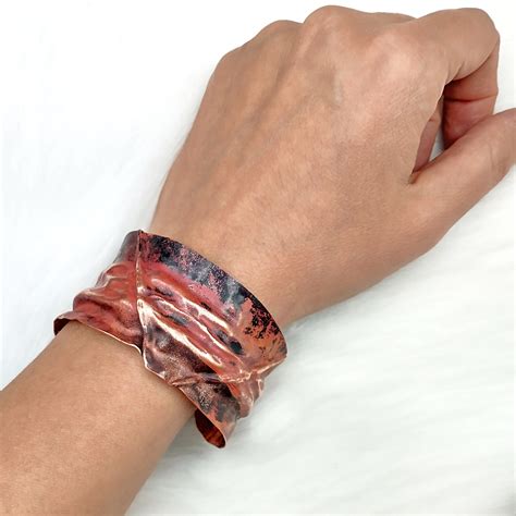 Fold Form Copper Cuff Handmade Bracelet Galeforce Design Jewelry