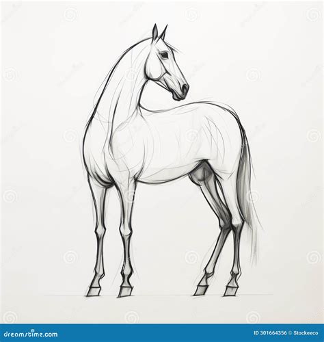 Balanced Proportions A Sketch Of A Horse In The Style Of Petrina Hicks