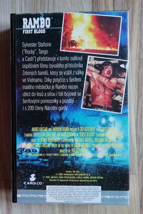 Vhs Guild Home Video Sylvester Stallone Rambo Prvn Krev