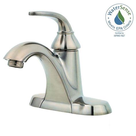 Pfister Pasadena 4 In Centerset Single Handle Bathroom Faucet In Brushed Nickel Lf 042 Pdkk