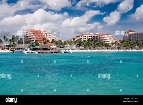 Playa Linda Beach Resort Along The Beach Of Aruba Stock Photo Alamy