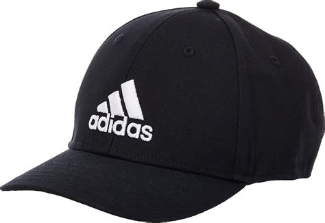 Adidas Unisex Adult Bball Cap Cot Baseball Black Black White Osfl