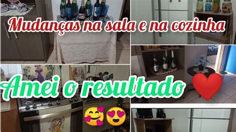 Mudan As Na Sala E Na Cozinha Ficou Timo Amei O Resultado Youtube