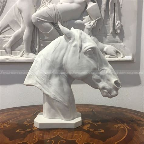 White Horse Head Statue