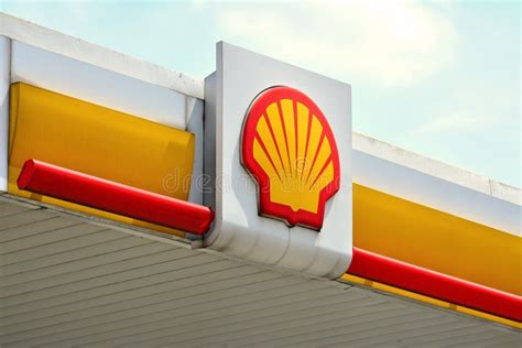 shell gas station signage  la union philippines editorial stock