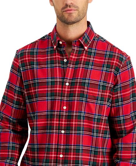 Club Room Mens Plaid Flannel Shirt Created For Macys And Reviews