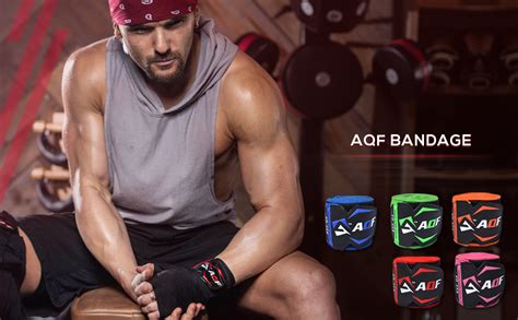 Aqf Bande Boxe Bande De Boxe Sous Gants Main Protege Poignet Bandage