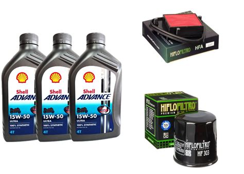 Set Entretien Shell Ultra Advance 15W50 Filtre à Huile Air Honda VT C