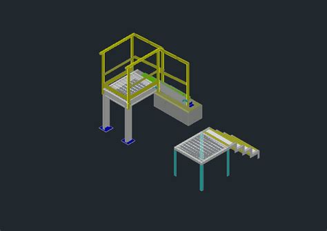 Plataforma Met Lica Em Autocad Baixar Cad Kb Bibliocad