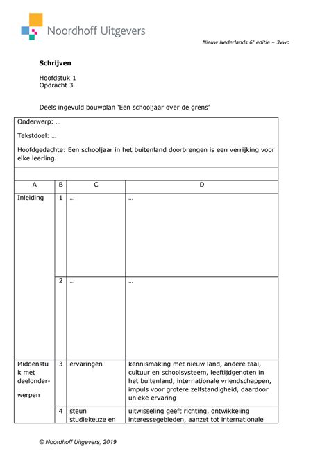 Nn6 3vwo H1 Schrijven Opdr3 Nieuw Nederlands 6e Editie 3vwo