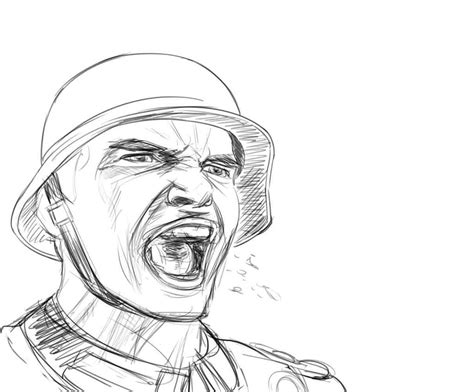 Wwii German Soldier Sketch By Chrisnowaza On Deviantart