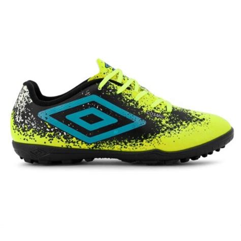 Chuteira Society Umbro Cosmic Jr Infantil Masculina Lim O Azul Preto