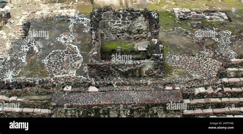 The Ruins Of The Great Pyramid Or Templo Mayor The Main Temple Of