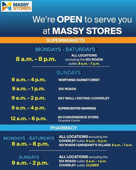 Opening Hours Massy Stores Barbados