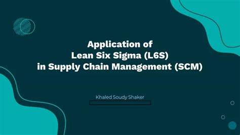 Ppt Lean Six Sigma And Supply Chain Management Powerpoint