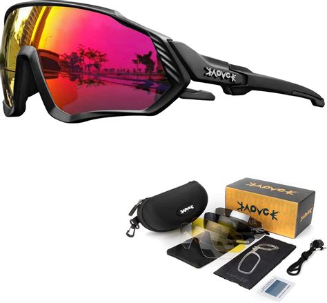 Kapvoe Cycling Glasses Polarized Sports Sunglasses Mtb