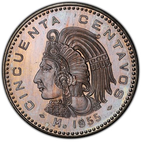 50 Centavos Pattern Cuauhtémoc Smaller Diameter Copper nickel