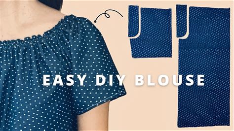 Easy Pattern To Make Elastic Neckline Off Shoulder Blouse Summer